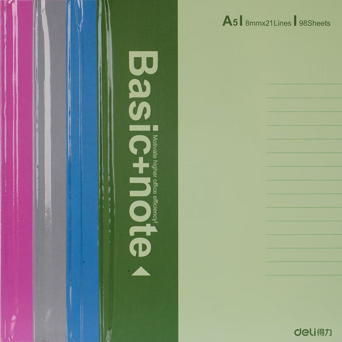 得力（deli）笔记本硬面笔记本 硬面抄硬书壳 笔记本硬抄本 【随机1本】A5/96张-3284