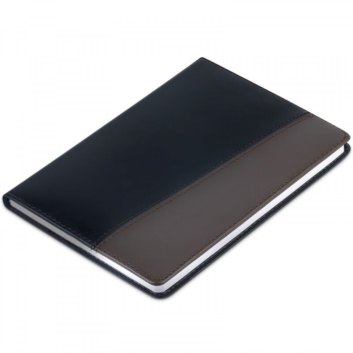 得力（deli）笔记本本子25K拼接色皮面商务会议办公记事本学生日记本员工礼物 【25K-120张】7911拼接色