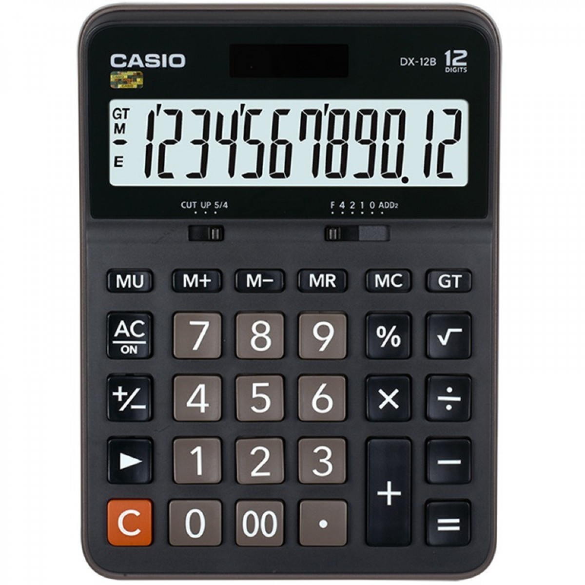 卡西欧（CASIO）DX-12B 商务计算器 大型机 黑色经典款 商用