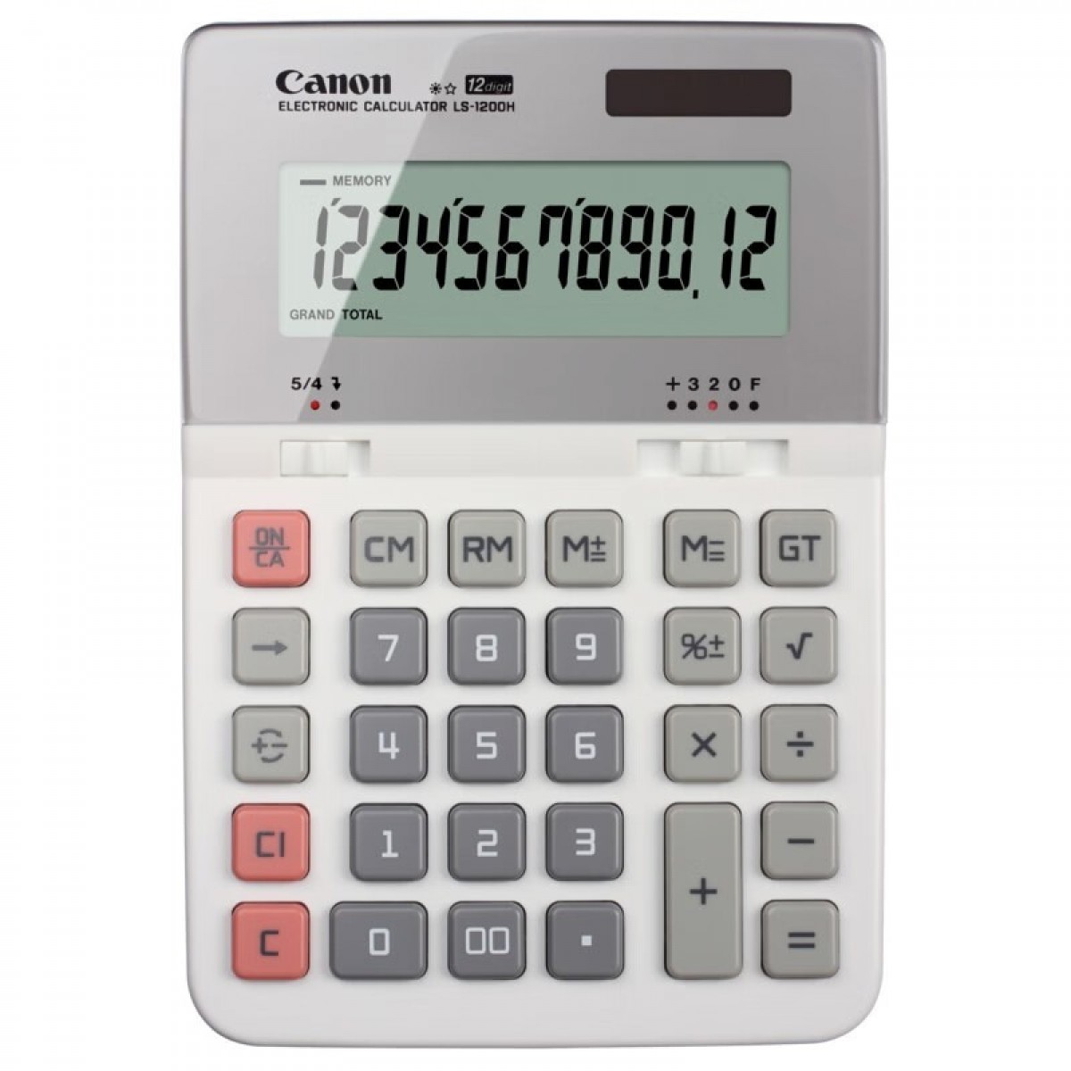 佳能（Canon） LS-1200H电子台式出纳会计财务计算器12位数大号太阳能商务型办公用计算机