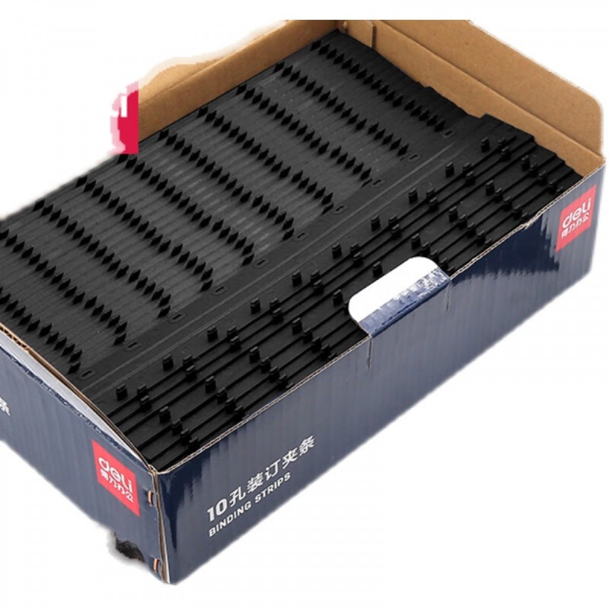 得力得力装订机夹条10孔/21孔装订 塑料夹条压边条装订厚度3mm到20mm 3mm3824夹条 10根散装 可订20页
