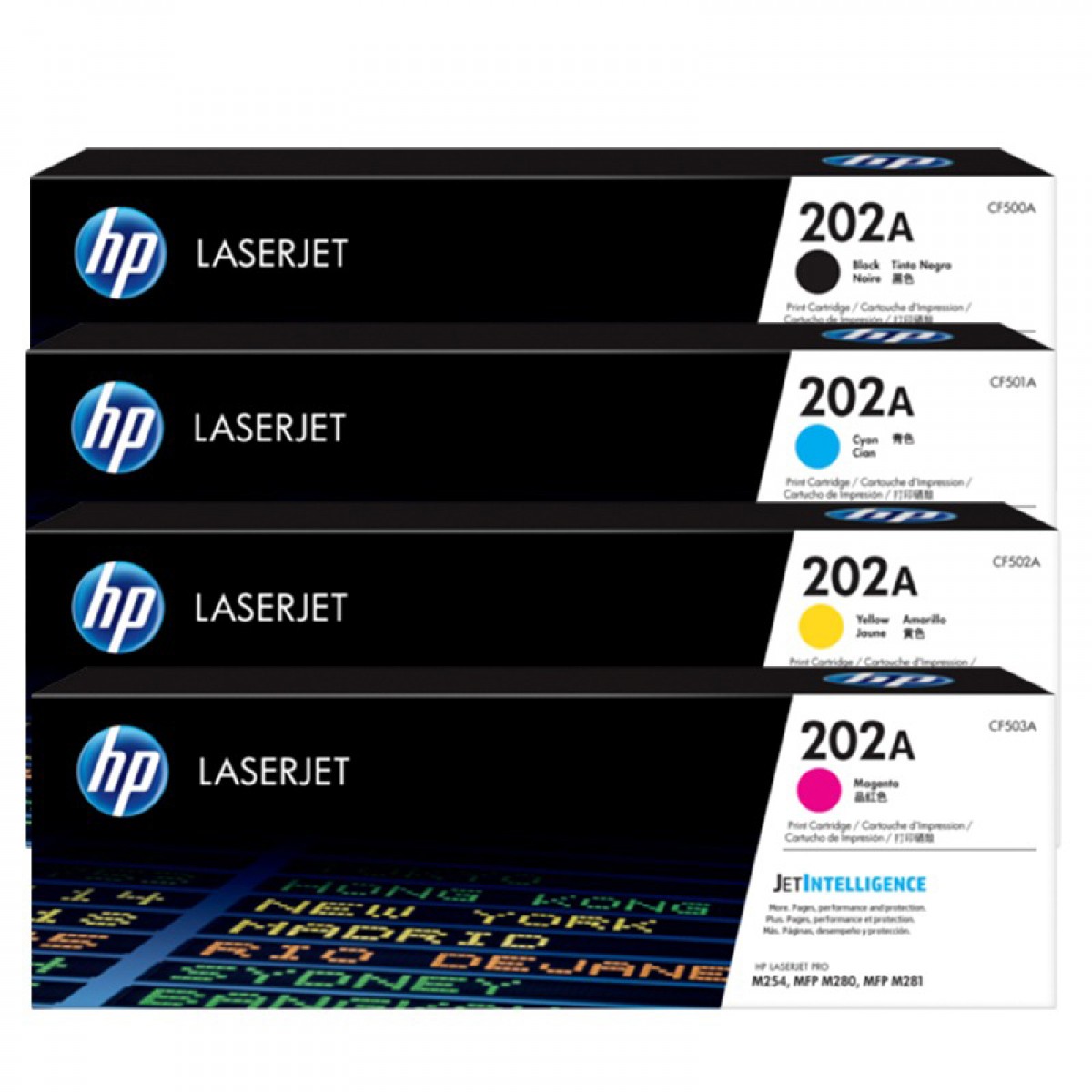 惠普（HP）202A硒鼓CF500a原装硒鼓适用m281fdw/m254dw/254nw/280粉盒 cf500A黑色（约1400页）