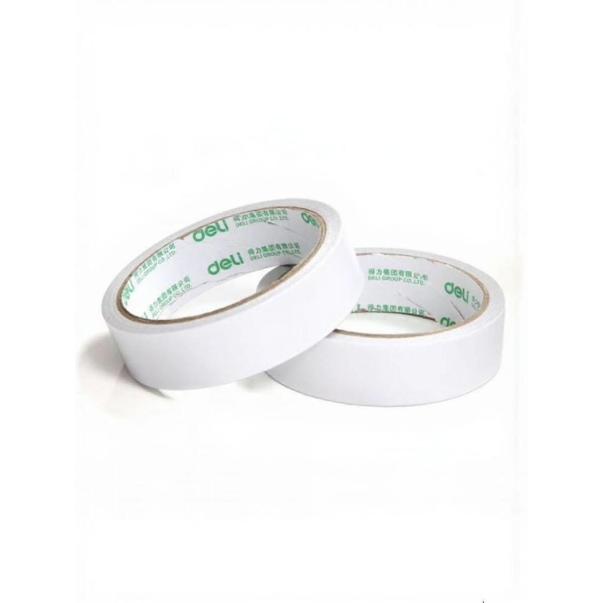 得力（deli） 高粘性棉纸双面胶带 强力双面胶高粘度薄款手工胶带两面强力胶透明胶 30403【2.4cm】单卷