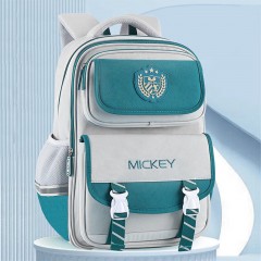 迪士尼减负儿童书包小学生男孩3到6年级轻便休闲双肩包 sm81309灰绿