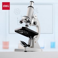 得力（deli）生物显微镜小学生光学科学实验640X教材同款玩具初中生中考专用生日开学文具生日礼物男女孩收纳包