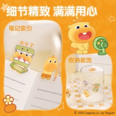 力水豚噜噜加长贴纸卡通趣味个性创意手工DIY贴纸装饰防水手账贴纸单张生日开学文具