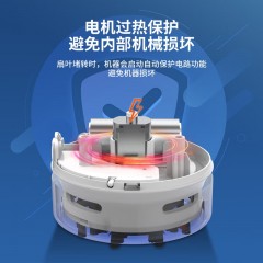 得力（deli）迷你桌面吸尘器桌面清洁器橡皮擦吸尘器学生电动清洁屑渣小型充电吸橡皮擦屑机 【充电款】纯蓝色+吸嘴 18884