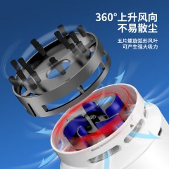 得力（deli）迷你桌面吸尘器桌面清洁器橡皮擦吸尘器学生电动清洁屑渣小型充电吸橡皮擦屑机 【充电款】纯白色+吸嘴 18884