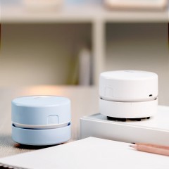 得力（deli）迷你桌面吸尘器桌面清洁器橡皮擦吸尘器学生电动清洁屑渣小型充电吸橡皮擦屑机 【充电款】纯白色+吸嘴 18884