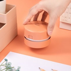 得力（deli）迷你桌面吸尘器桌面清洁器橡皮擦吸尘器学生电动清洁屑渣小型充电吸橡皮擦屑机 【充电款】玫红色+吸嘴 18884