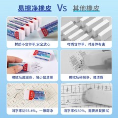 马培德（Maped）易擦净橡皮擦 少屑无痕 柔软干净橡皮 学生儿童考试绘图美术学习专用橡皮 105820CH 中号6块