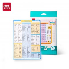 得力初中知识卡元素周期表立体几何图形计算公式课本同步PP 得力YX469初中知识卡【8件套】 241X153X5mm