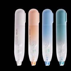 得力（deli）6米单支装旋转笔形修正带 旋转出芯保护笔头强覆盖力笔型持握省力涂改顺滑颜色随机发货5mmx6m