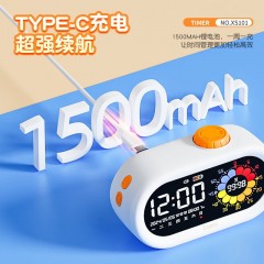 齐心（COMIX）学生闹钟计时器彩屏可视化 儿童时间管理器闹钟智能学生专用起床神器礼物XS-101