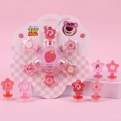 迪士尼（Disney）印章 儿童印章幼儿园小礼物可爱鼓励印章 教学奖励印章小印章 史迪奇【花形印章组-6个入】