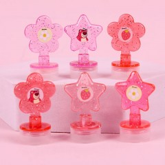 迪士尼（Disney）印章 儿童印章幼儿园小礼物可爱鼓励印章 教学奖励印章小印章 史迪奇【花形印章组-6个入】