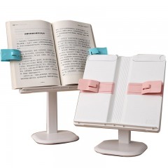 得力折叠阅读架可伸缩书架书立架看书支架书夹读书架矫姿架 【蓝白/不可升降】70531阅读架