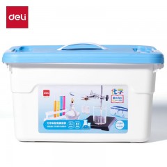 得力（deli）初中中考化学实验器材套装全套化学实验试剂箱玻璃仪器家庭实验箱学生生日开学礼物旗舰款127件