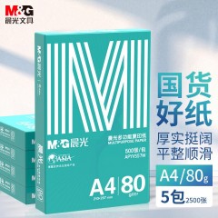 晨光（M&G）绿晨光 A4 80g 加厚多功能双面打印纸 高性价比复印纸 500张/包 单包装 APYVP57W