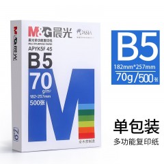 晨光（M&G）8K纸打印纸 学生试卷纸 70g复印纸手抄报纸 【B5】70g 一包500张
