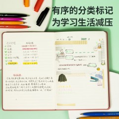 得力(deli)彩色柔绘笔勾线笔美术画画笔 学生文具彩绘手账笔 重点标记马克笔水性记号笔 12支/盒 SK146