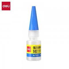 得力（deli）502强力胶水瞬间胶万能胶小支防水专用胶粘鞋补鞋快干木工木头塑料高粘度超强力速干模型透明 【升级款防堵头】8g*1支-7144S