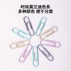 得力【三筒装】得力金属回形针0037办公加厚电镀表层曲别针彩色学生手工文具彩色工字钉大头针三针一钉 彩色回形针3盒装0038