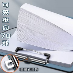 得力（deli）文件夹A4透明板夹加厚考试夹试卷收纳夹试卷夹大容量资料夹子学生用书写字板夹办公用品签字垫板 2个（透明灰+透明蓝）敲厚特硬