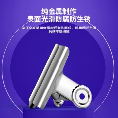 得力(deli)6只76mm中号圆形铁票夹 不锈钢票夹 资料整理夹票据夹文件夹子 6只/包 9521
