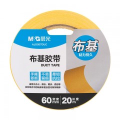 晨光（M&G）强力布基胶带防台风米字贴窗60mm*20m*230μm大力胶加厚防水防潮补漏地毯篷布修补黄色AJD957DU