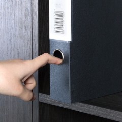 得力（deli）1mm加厚高档磨砂档案盒A4塑料PP文件夹文件盒 财会文件收纳资料盒资料册 加厚款55mm蓝色-岩石纹理 5606