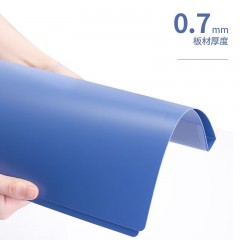 得力（deli）A4金属双强力夹硬文件夹 学生大容量试卷收纳资料夹诗朗诵签约夹板合同档案夹 【蓝色】双强力夹丨单个装