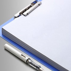 得力（deli）A4金属双强力夹硬文件夹 学生大容量试卷收纳资料夹诗朗诵签约夹板合同档案夹 【黑色】单强力夹丨五个装