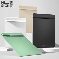 得力（deli）纽赛A4板夹文件夹加宽夹具垫板学生用文具写字试卷书写硬板菜单办公用品夹板夹子竖版记录画板书夹 NS501【加宽夹具】夜影灰 可夹110张