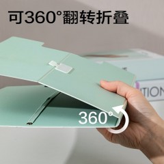 得力（deli）文件夹a4资料夹横竖可用可折叠可立式板夹办公用品写字垫板档案夹加厚夹板写字板学生用试卷收纳夹 【1个装_深蓝】可站立-横竖两用