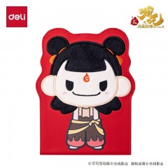 得力（deli）【礼物】哪吒系列精装本毛绒本学生笔记本本子记事本日记本NZ671哪吒款