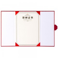 得力（deli）12K荣誉证书 获奖证书烫金颁奖证书奖状证书证书外壳三折页设计 特种纸封面 【10本装】烫金三折页+内芯10张（特种纸）