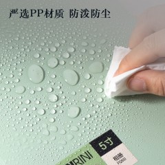 得力（deli）相册影集5寸相册家庭相册大容量照片过塑插页式混合装儿童成长记录册宝宝相册 蓝色